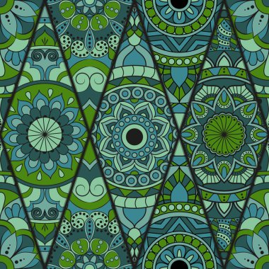 Seamless modeli. Vintage dekoratif öğeler. Elle çizilmiş backgr