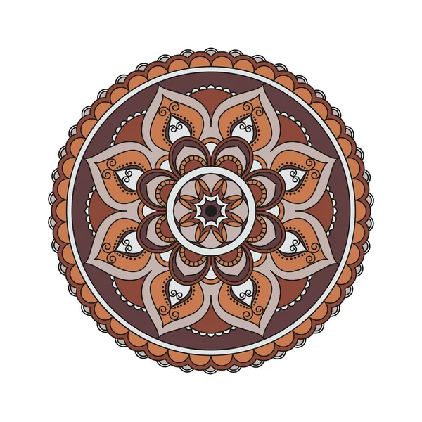 Mandalas de flores. Elementos decorativos vintage. Patrón oriental , — Archivo Imágenes Vectoriales