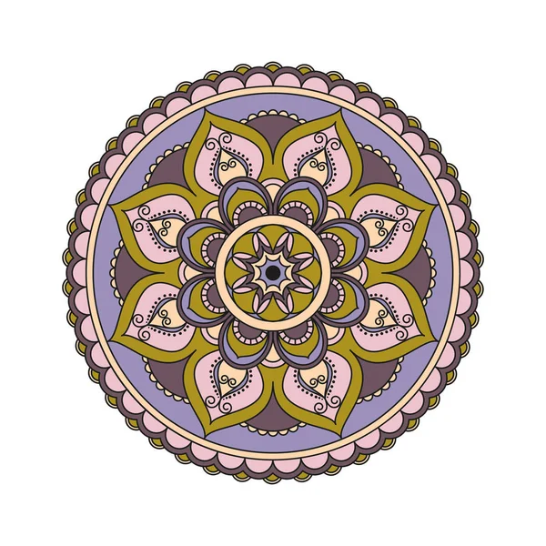 Mandalas de flores. Elementos decorativos vintage. Patrón oriental , — Archivo Imágenes Vectoriales