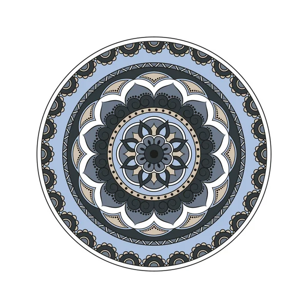 Mandalas aux fleurs. Éléments décoratifs vintage. Schéma oriental , — Image vectorielle