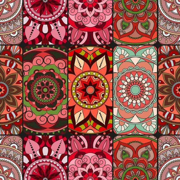 Dikişsiz Desen döşemesi mandalalar ile. Vintage dekor elementleri