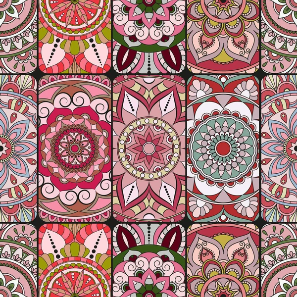 Dikişsiz Desen döşemesi mandalalar ile. Vintage dekor elementleri