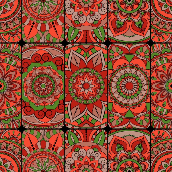 Dikişsiz Desen döşemesi mandalalar ile. Vintage dekor elementleri