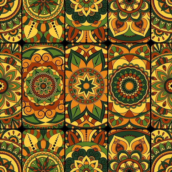 Dikişsiz Desen döşemesi mandalalar ile. Vintage dekor elementleri