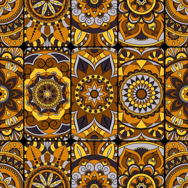 Dikişsiz Desen döşemesi mandalalar ile. Vintage dekor elementleri