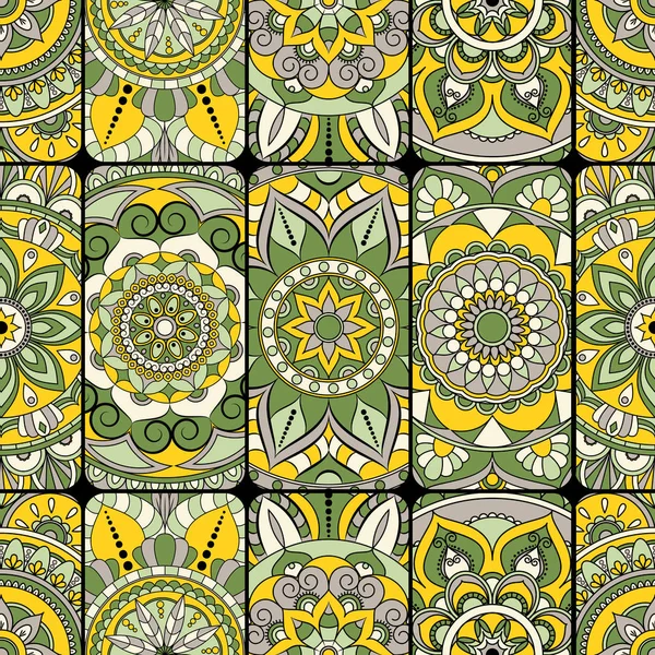 Dikişsiz Desen döşemesi mandalalar ile. Vintage dekor elementleri