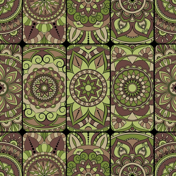 Dikişsiz Desen döşemesi mandalalar ile. Vintage dekor elementleri