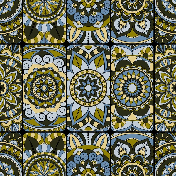 Dikişsiz Desen döşemesi mandalalar ile. Vintage dekor elementleri