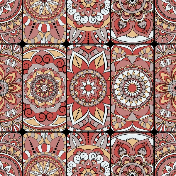 Dikişsiz Desen döşemesi mandalalar ile. Vintage dekor elementleri