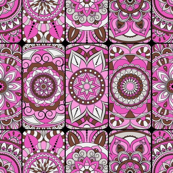 Dikişsiz Desen döşemesi mandalalar ile. Vintage dekor elementleri