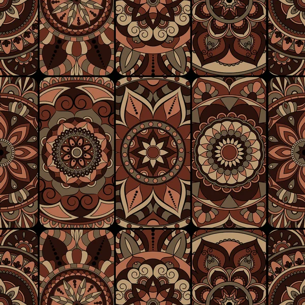 Dikişsiz Desen döşemesi mandalalar ile. Vintage dekor elementleri