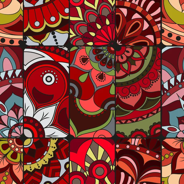 Dikişsiz Desen döşemesi mandalalar ile. Vintage dekor elementleri