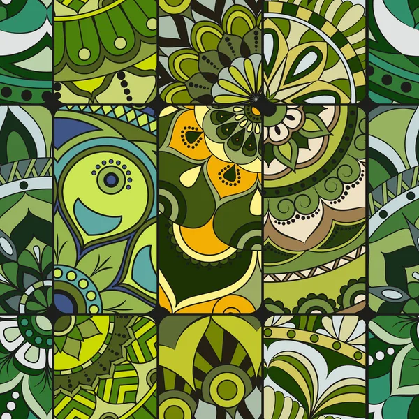 Dikişsiz Desen döşemesi mandalalar ile. Vintage dekor elementleri