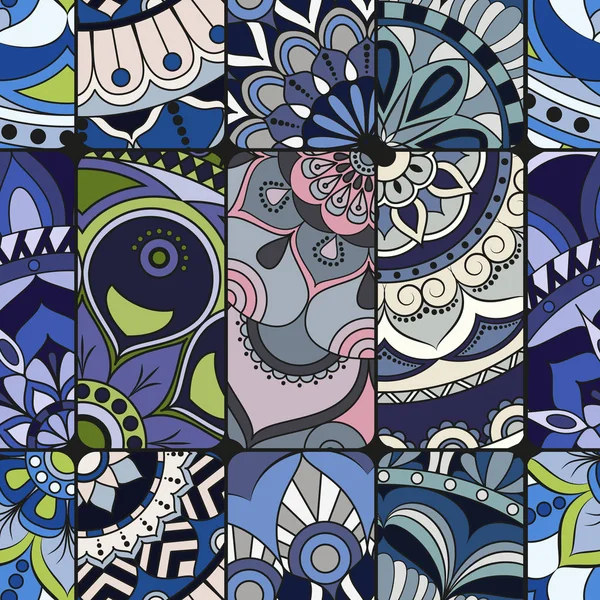 Dikişsiz Desen döşemesi mandalalar ile. Vintage dekor elementleri