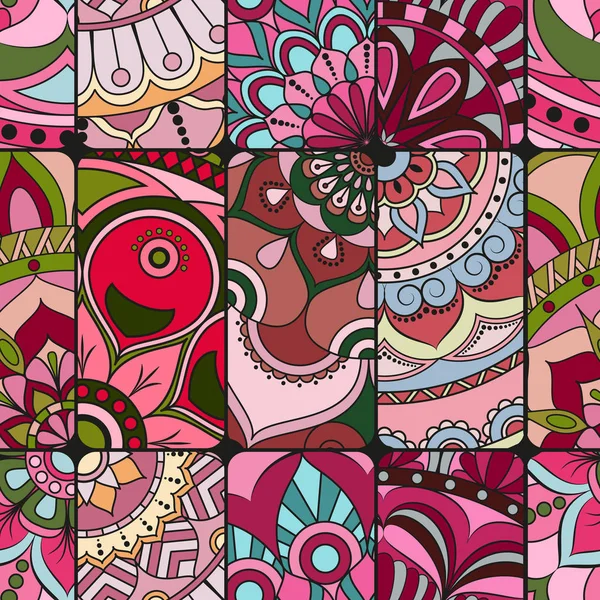 Azulejo de patrón sin costuras con mandalas. Elementos decorativos vintage —  Fotos de Stock