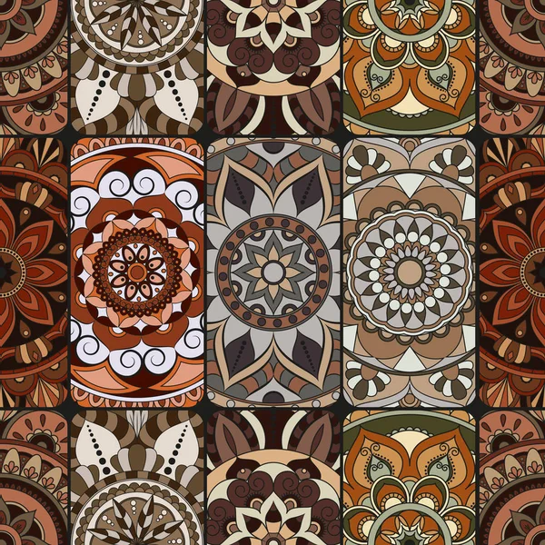 Dikişsiz Desen döşemesi mandalalar ile. Vintage dekor elementleri