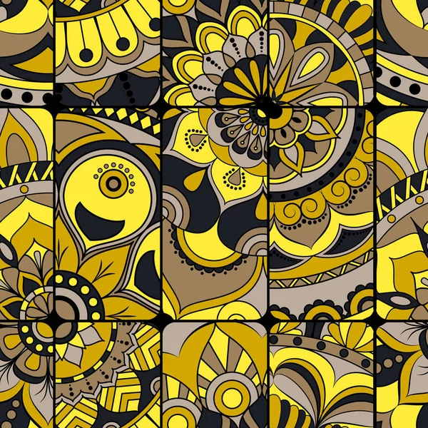 Dikişsiz Desen döşemesi mandalalar ile. Vintage dekor elementleri