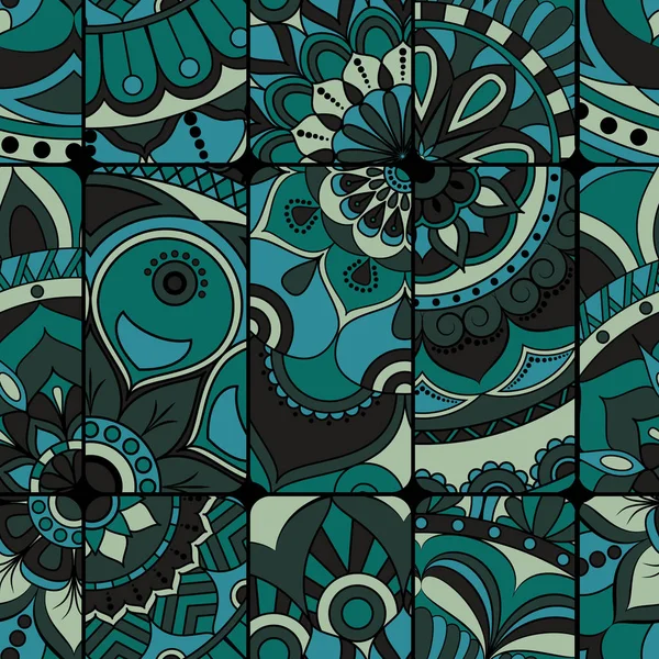 Dikişsiz Desen döşemesi mandalalar ile. Vintage dekor elementleri