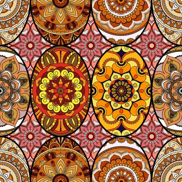 Dikişsiz Desen döşemesi mandalalar ile. Vintage dekor elementleri