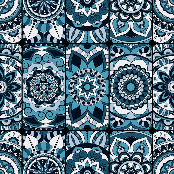 Dikişsiz Desen döşemesi mandalalar ile. Vintage dekor elementleri