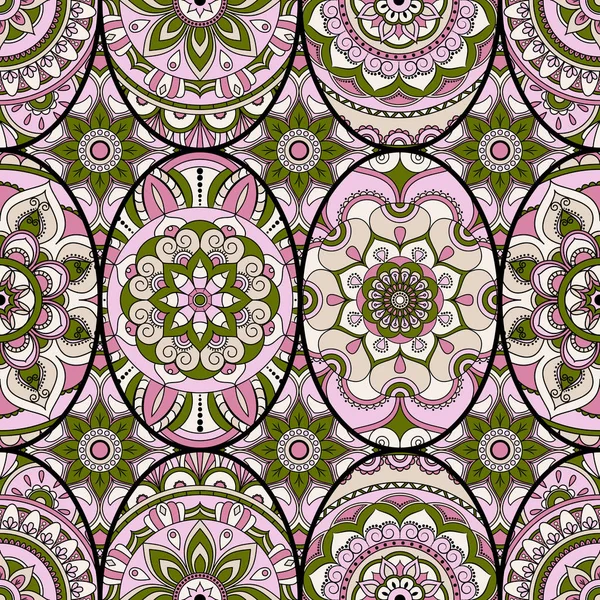 Dikişsiz Desen döşemesi mandalalar ile. Vintage dekor elementleri