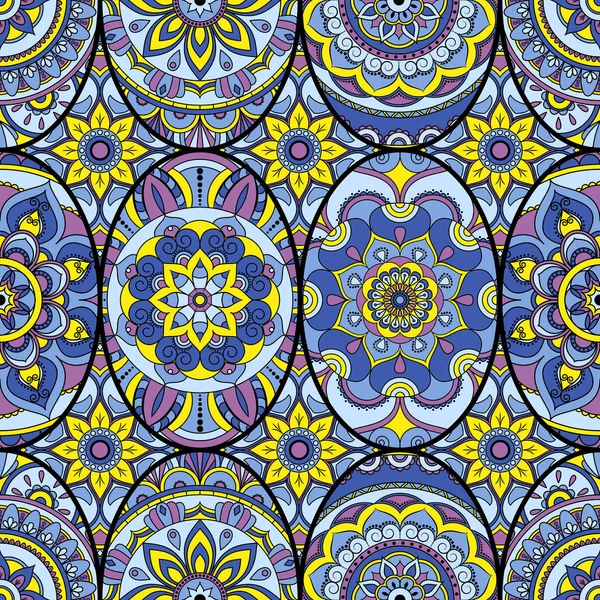 Dikişsiz Desen döşemesi mandalalar ile. Vintage dekor elementleri