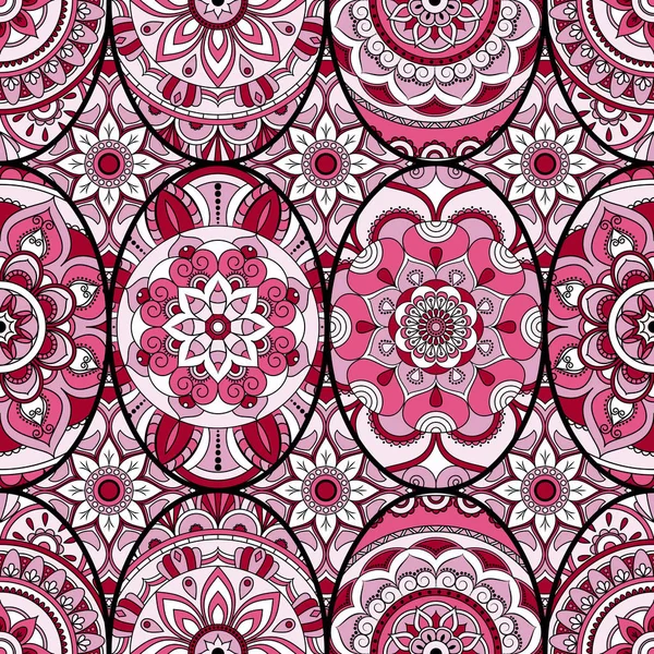 Dikişsiz Desen döşemesi mandalalar ile. Vintage dekor elementleri