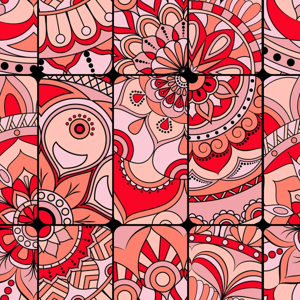 Dikişsiz Desen döşemesi mandalalar ile. Vintage dekor elementleri