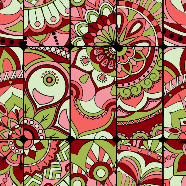 Dikişsiz Desen döşemesi mandalalar ile. Vintage dekor elementleri