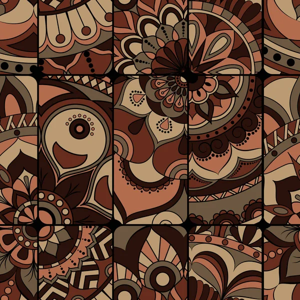 Dikişsiz Desen döşemesi mandalalar ile. Vintage dekor elementleri