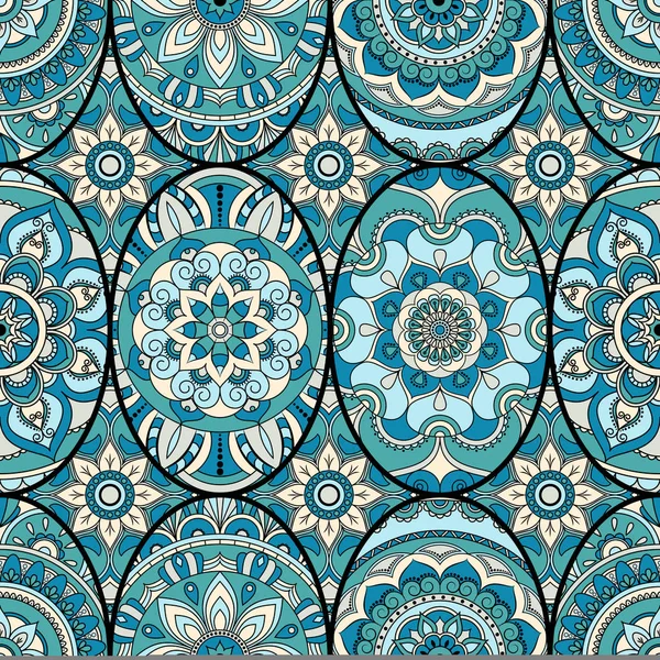 Dikişsiz Desen döşemesi mandalalar ile. Vintage dekor elementleri