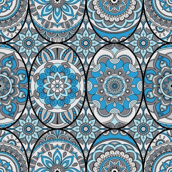 Azulejo de patrón sin costuras con mandalas. Elementos decorativos vintage —  Fotos de Stock