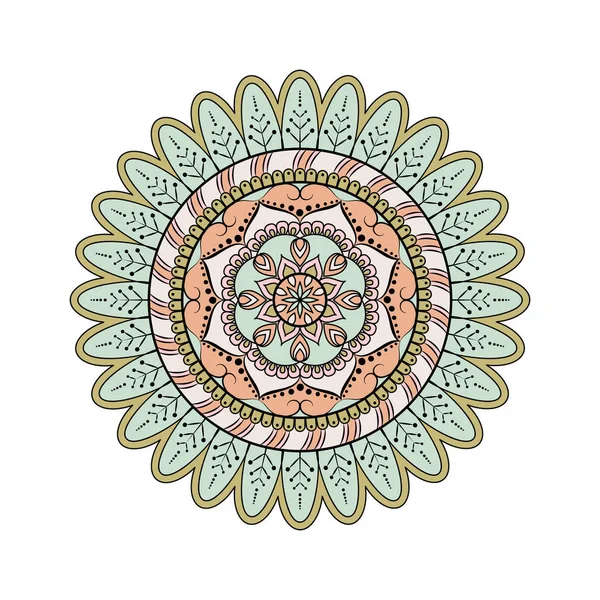 Çiçek mandalalar. Vintage dekoratif öğeler. Oryantal desen, 