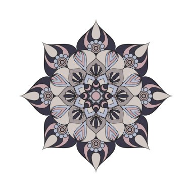 Çiçek mandalalar. Vintage dekoratif öğeler. Oryantal desen, 