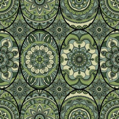 Dikişsiz Desen döşemesi mandalalar ile. Vintage dekor elementleri