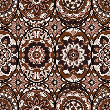 Dikişsiz Desen döşemesi mandalalar ile. Vintage dekor elementleri