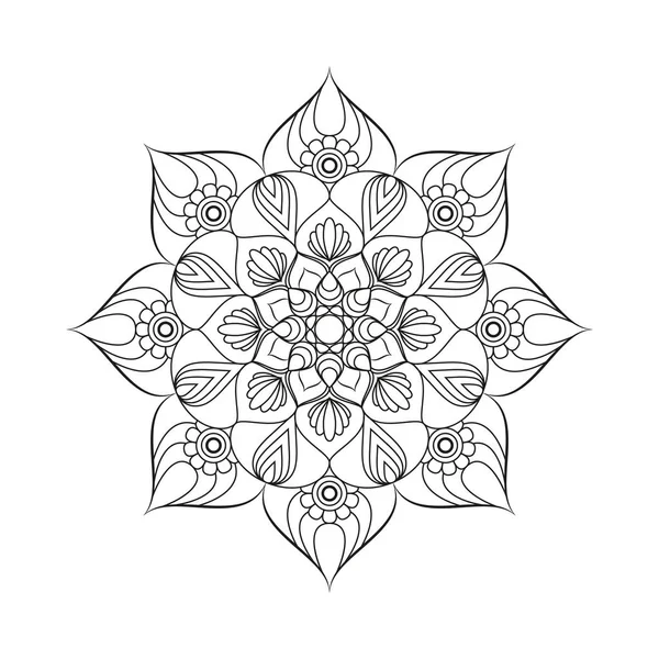 Mandala di fiori. Elementi decorativi vintage. Modello orientale, v — Foto Stock