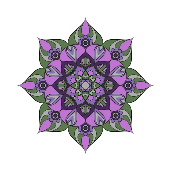 Çiçek mandalalar. Vintage dekoratif öğeler. Oryantal desen, 