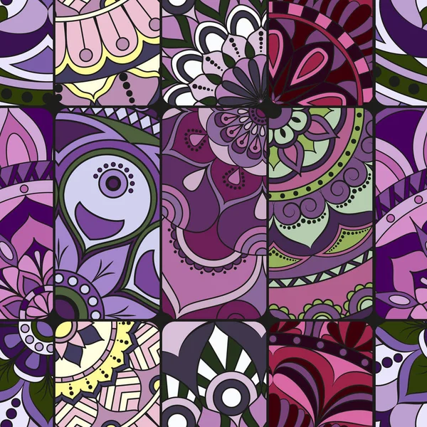 Dikişsiz Desen döşemesi mandalalar ile. Vintage dekor elementleri