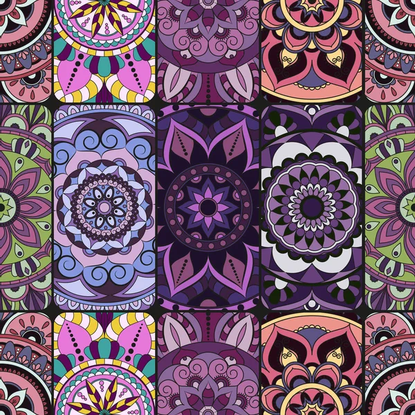 Dikişsiz Desen döşemesi mandalalar ile. Vintage dekor elementleri