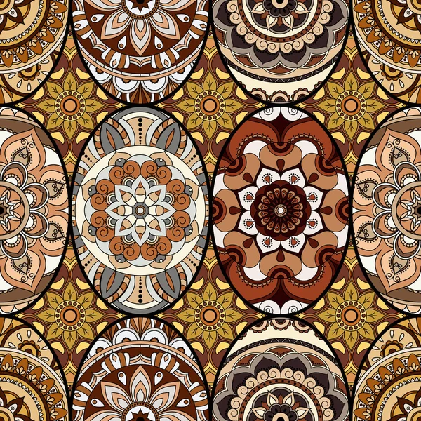 Dikişsiz Desen döşemesi mandalalar ile. Vintage dekor elementleri