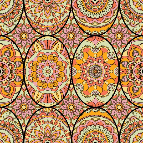 Dikişsiz Desen döşemesi mandalalar ile. Vintage dekor elementleri