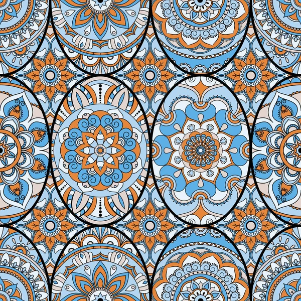 Dikişsiz Desen döşemesi mandalalar ile. Vintage dekor elementleri