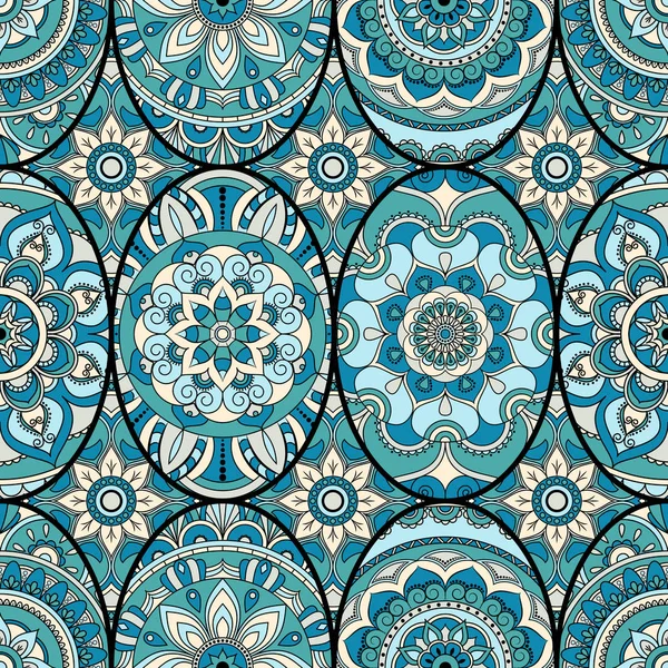 Dikişsiz Desen döşemesi mandalalar ile. Vintage dekor elementleri