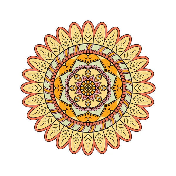 Blomma Mandalas. Vintage dekorativa element. Orientaliska mönster, — Stockfoto
