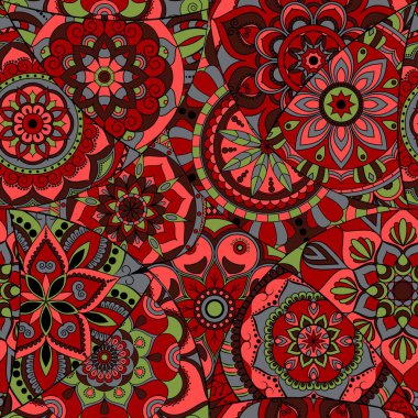 Dikişsiz Desen döşemesi mandalalar ile. Vintage dekor elementleri