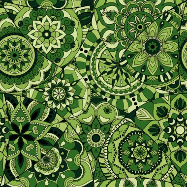 Dikişsiz Desen döşemesi mandalalar ile. Vintage dekor elementleri