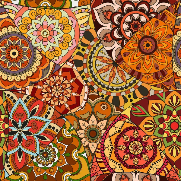 Dikişsiz Desen döşemesi mandalalar ile. Vintage dekor elementleri