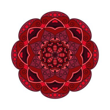 Çiçek mandalalar. Vintage dekoratif öğeler. Oryantal desen, 