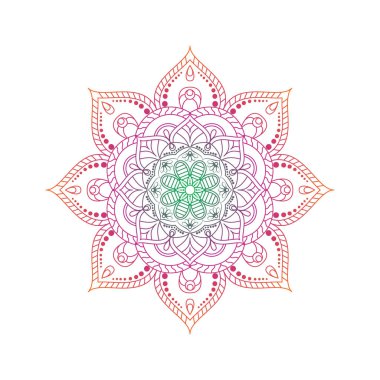 Çiçek mandalalar. Vintage dekoratif öğeler. Oryantal desen, 